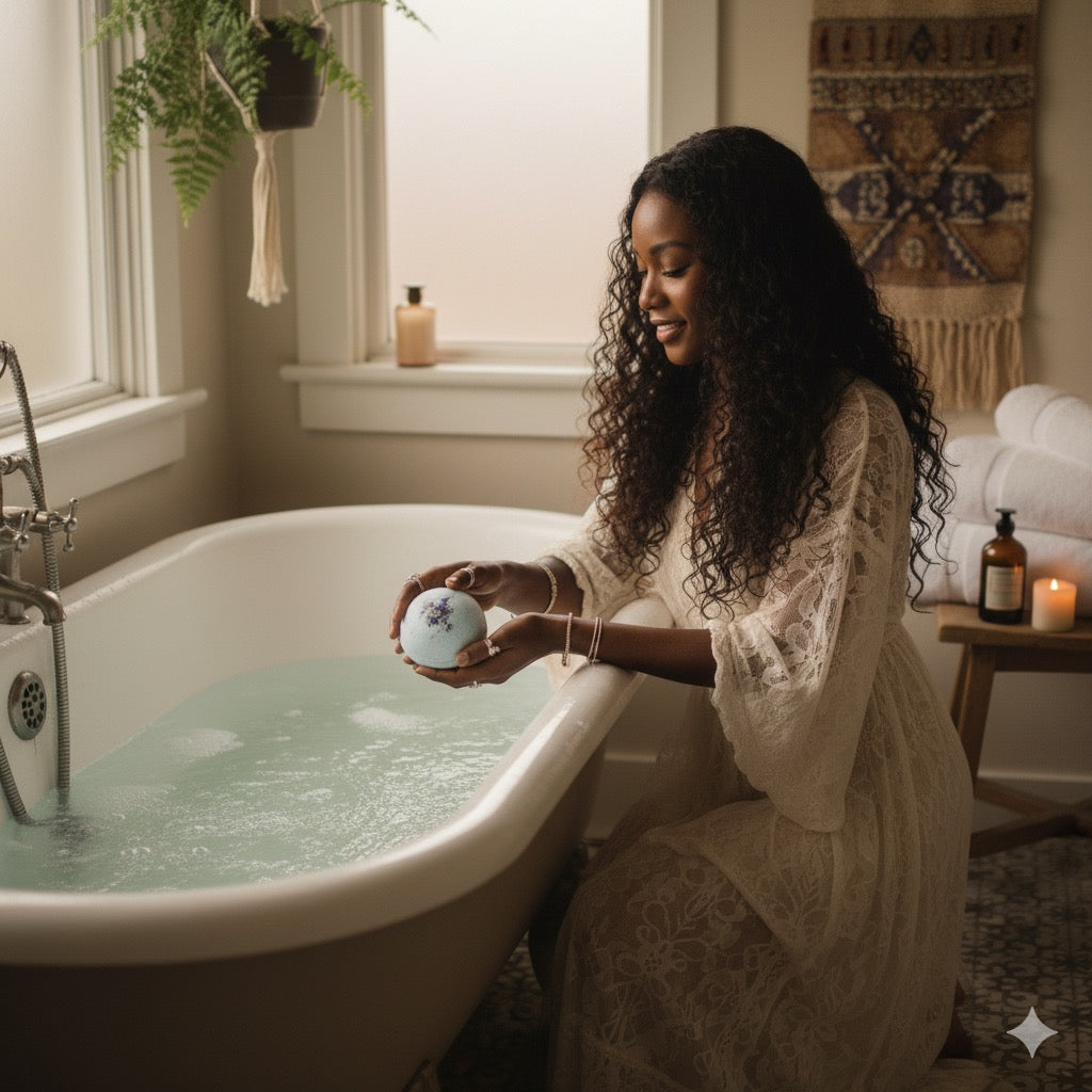 Bombe de bain à la lavande