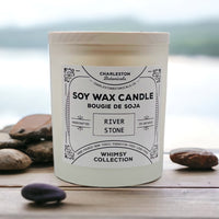 River Stone Wood Wick Candle